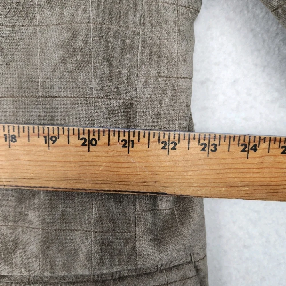 Carlo Palazzi Men Size 46R Tan Plaid 2 Button Viscose Poly Fine Yarn Sports Coat
